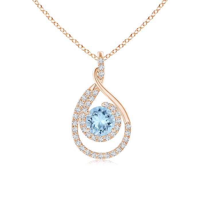 AAA - Aquamarine / 1.04 CT / 14 KT Rose Gold