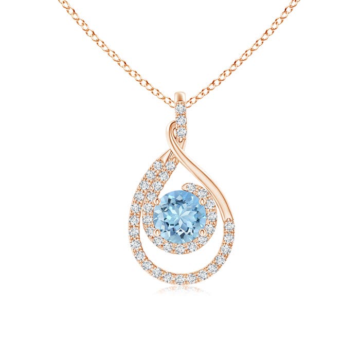 AAAA - Aquamarine / 1.04 CT / 14 KT Rose Gold