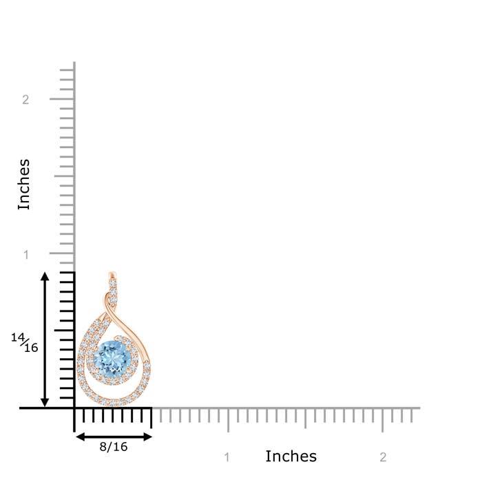 AAAA - Aquamarine / 1.04 CT / 14 KT Rose Gold