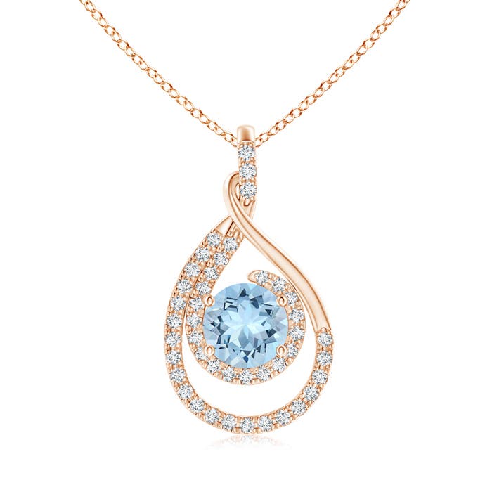 AAA - Aquamarine / 1.55 CT / 14 KT Rose Gold