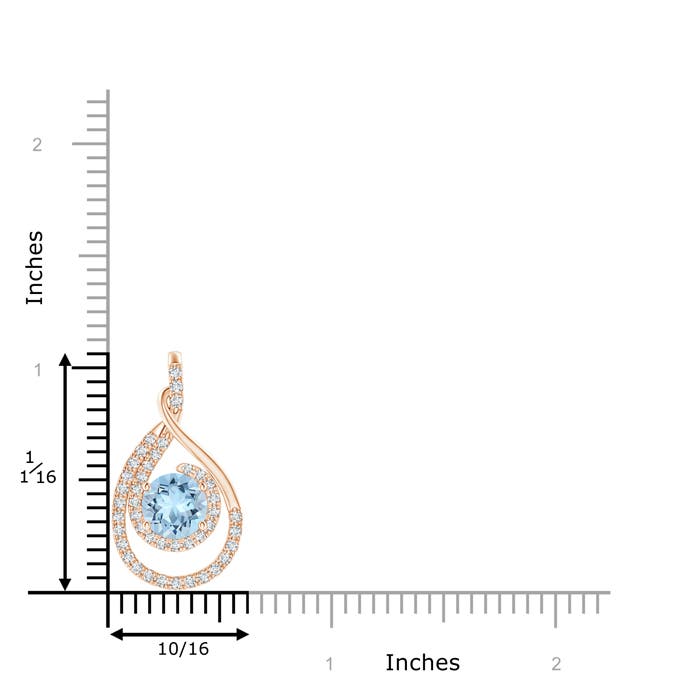 AAA - Aquamarine / 1.55 CT / 14 KT Rose Gold