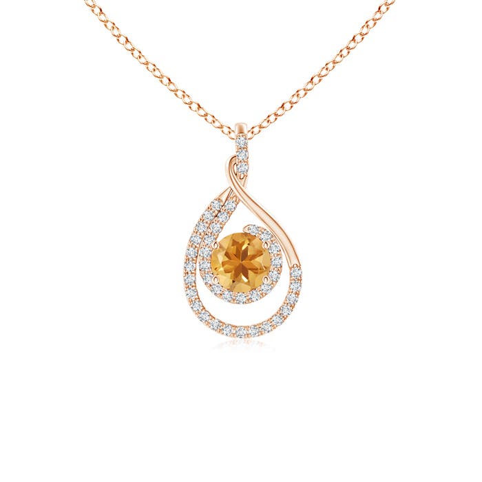 A - Citrine / 0.65 CT / 14 KT Rose Gold