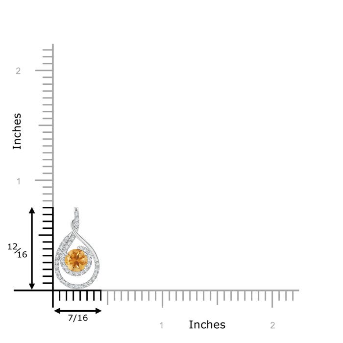 A - Citrine / 0.65 CT / 14 KT White Gold