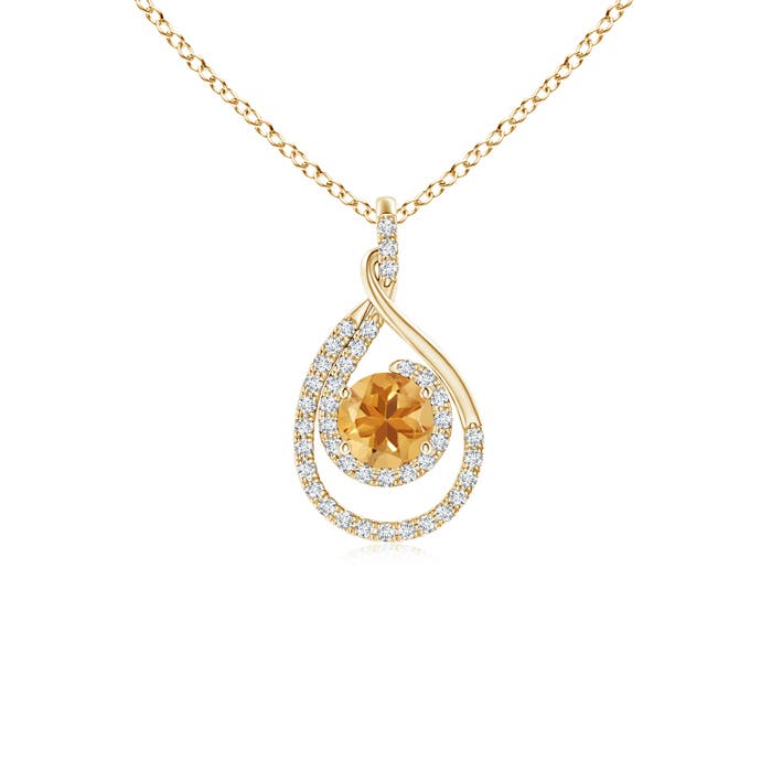 A - Citrine / 0.65 CT / 14 KT Yellow Gold