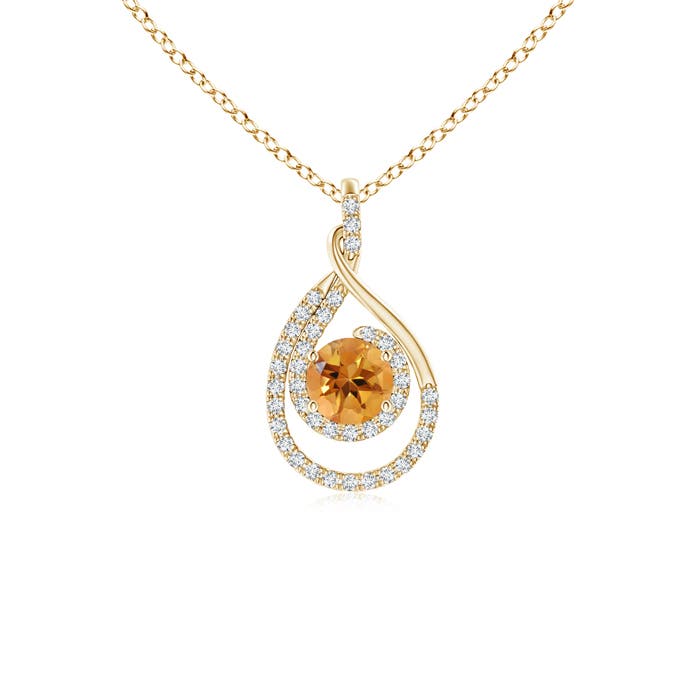 AA - Citrine / 0.65 CT / 14 KT Yellow Gold