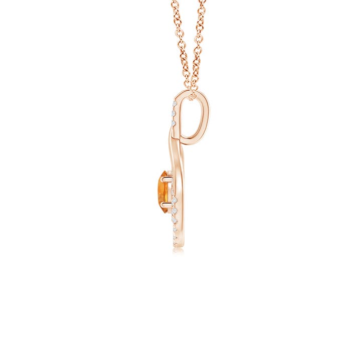 AAA - Citrine / 0.65 CT / 14 KT Rose Gold