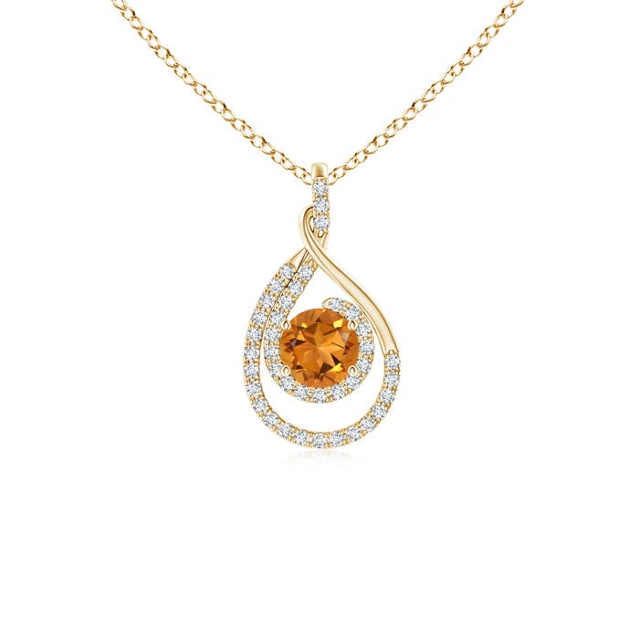 AAA - Citrine / 0.65 CT / 14 KT Yellow Gold