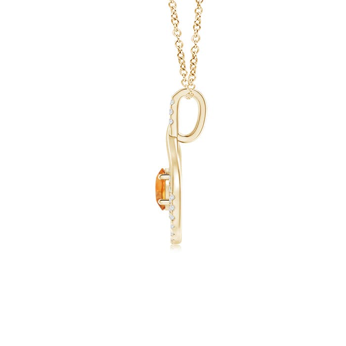 AAA - Citrine / 0.65 CT / 14 KT Yellow Gold