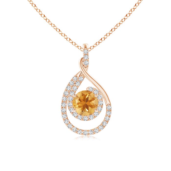 A - Citrine / 1.02 CT / 14 KT Rose Gold