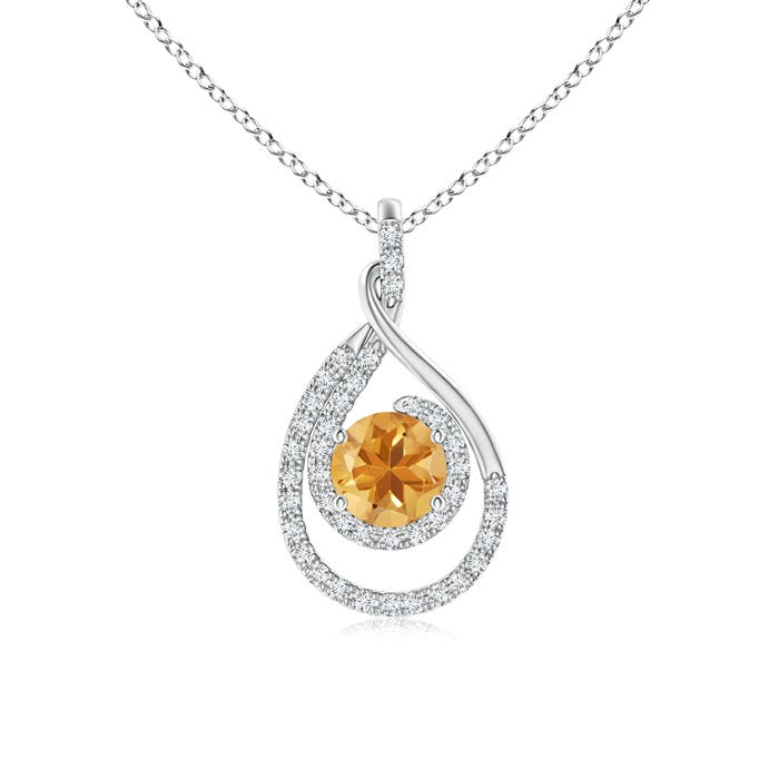 A - Citrine / 1.02 CT / 14 KT White Gold