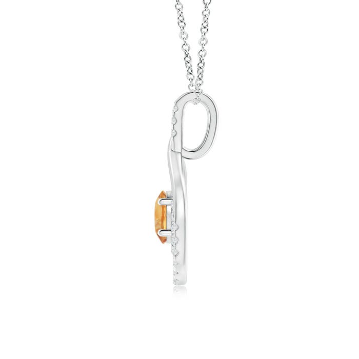 A - Citrine / 1.02 CT / 14 KT White Gold