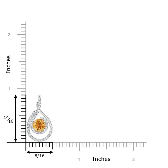 A - Citrine / 1.02 CT / 14 KT White Gold