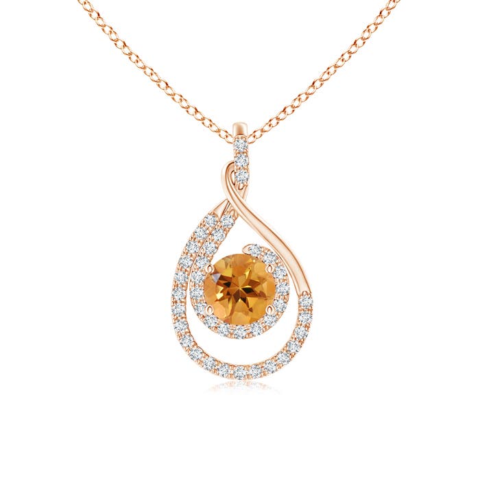 AA - Citrine / 1.02 CT / 14 KT Rose Gold