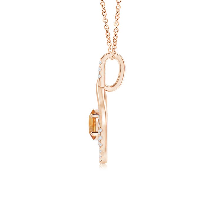 AA - Citrine / 1.02 CT / 14 KT Rose Gold