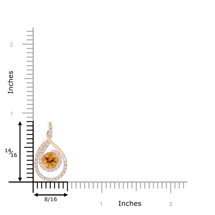 AA - Citrine / 1.02 CT / 14 KT Rose Gold