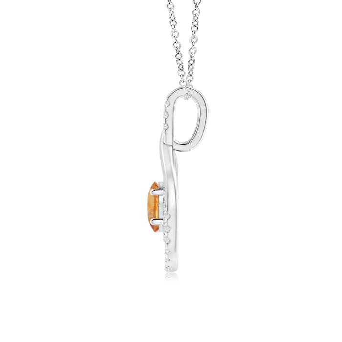 AA - Citrine / 1.02 CT / 14 KT White Gold