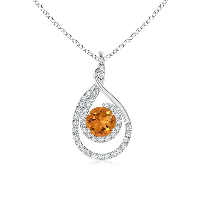 AAA - Citrine / 1.02 CT / 14 KT White Gold