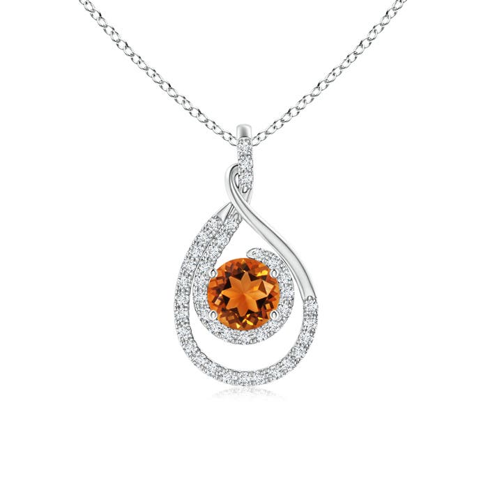 AAAA - Citrine / 1.02 CT / 14 KT White Gold