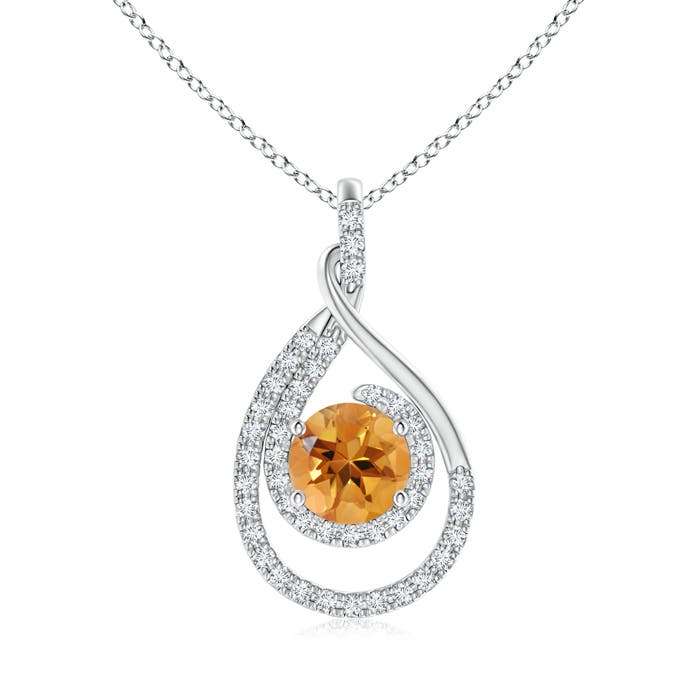 AA - Citrine / 1.68 CT / 14 KT White Gold