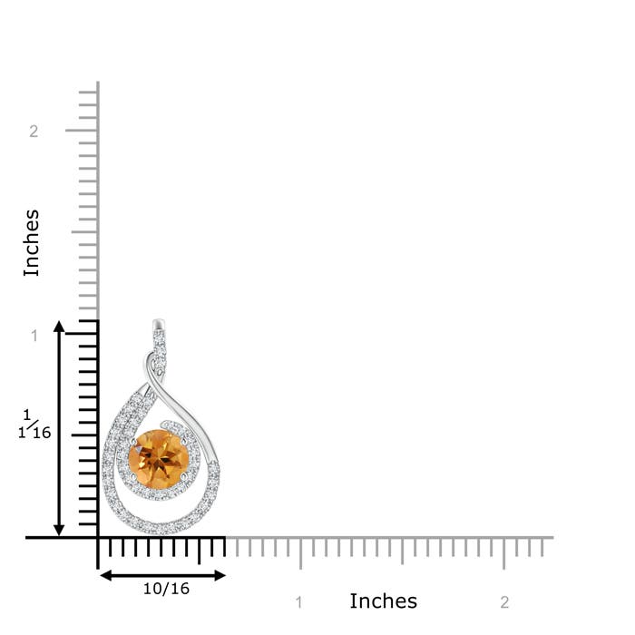 AA - Citrine / 1.68 CT / 14 KT White Gold