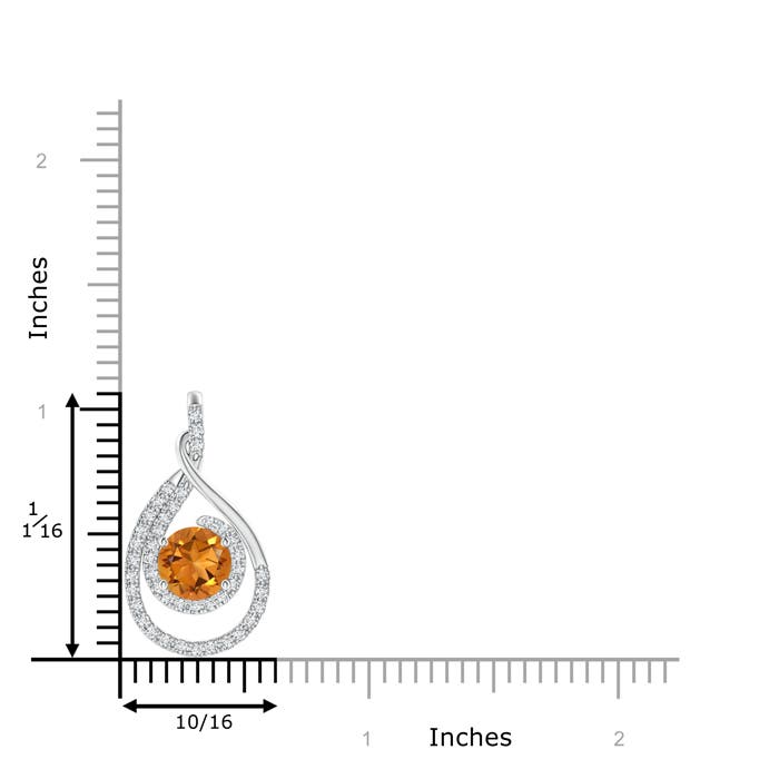 AAA - Citrine / 1.68 CT / 14 KT White Gold