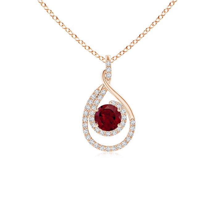 AA - Garnet / 0.8 CT / 14 KT Rose Gold