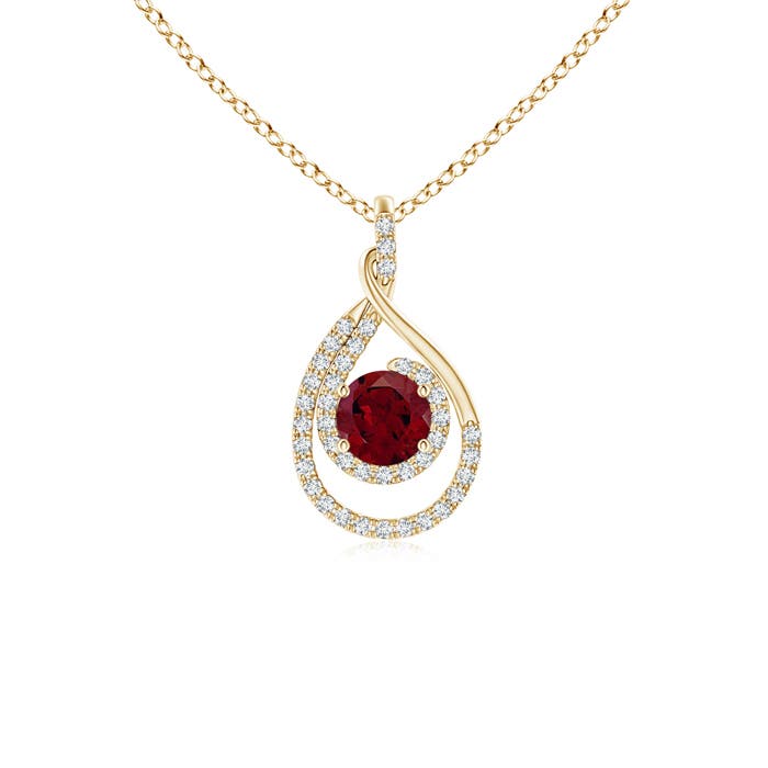 AA - Garnet / 0.8 CT / 14 KT Yellow Gold