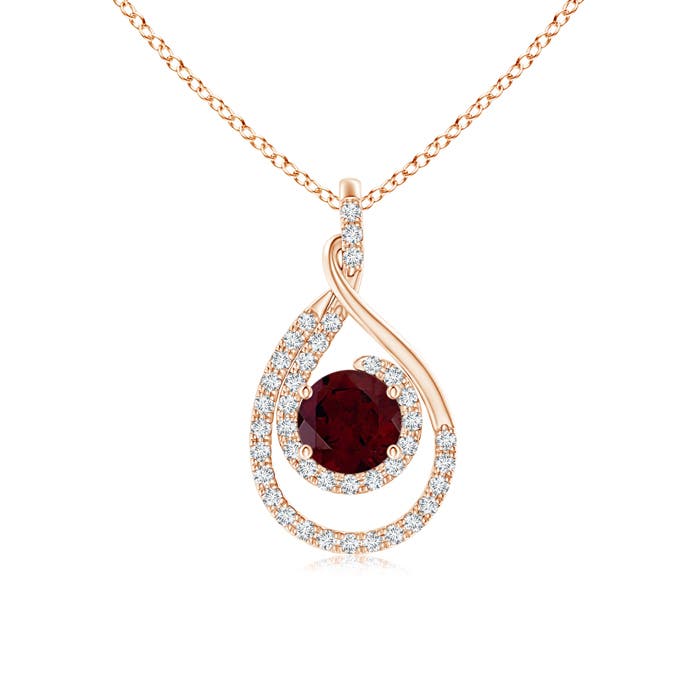 A - Garnet / 1.32 CT / 14 KT Rose Gold