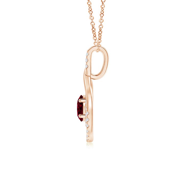 A - Garnet / 1.32 CT / 14 KT Rose Gold