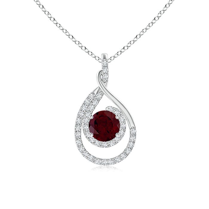 A - Garnet / 1.32 CT / 14 KT White Gold