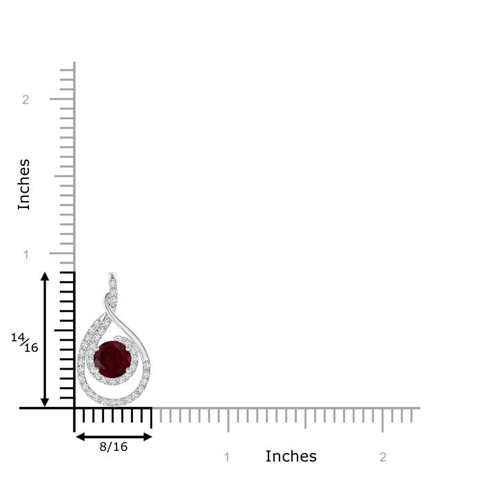 A - Garnet / 1.32 CT / 14 KT White Gold