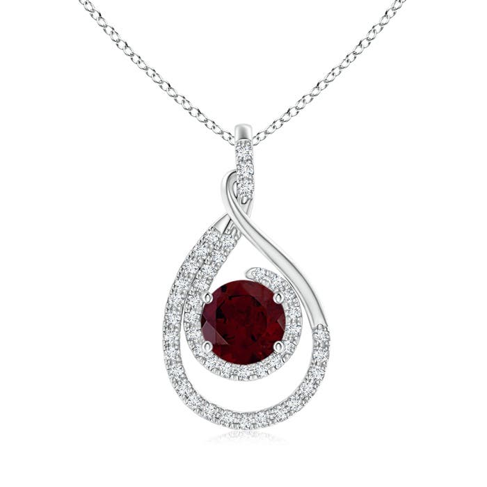 A - Garnet / 1.93 CT / 14 KT White Gold