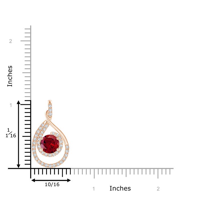 AAAA - Garnet / 1.93 CT / 14 KT Rose Gold