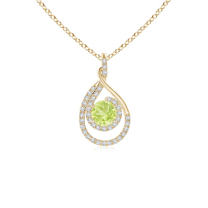 A - Peridot / 0.75 CT / 14 KT Yellow Gold