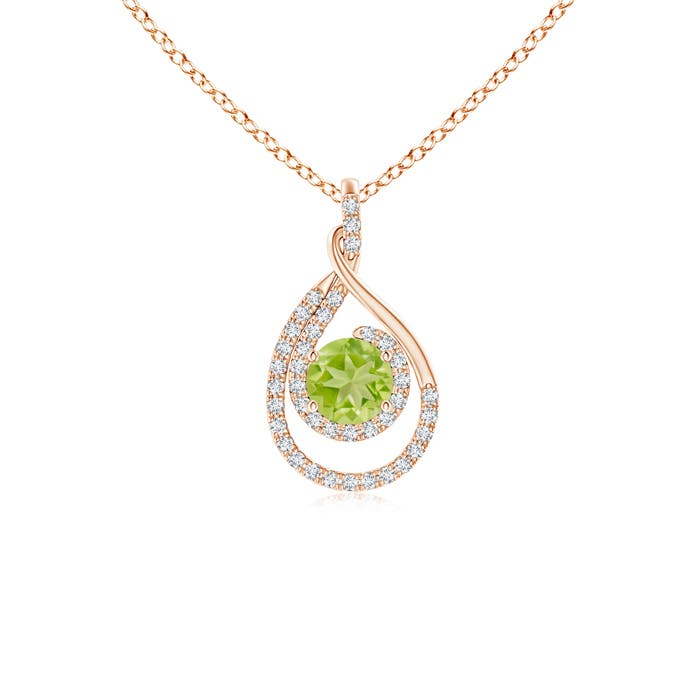 AA - Peridot / 0.75 CT / 14 KT Rose Gold