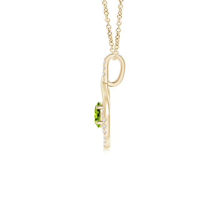 AAAA - Peridot / 0.75 CT / 14 KT Yellow Gold