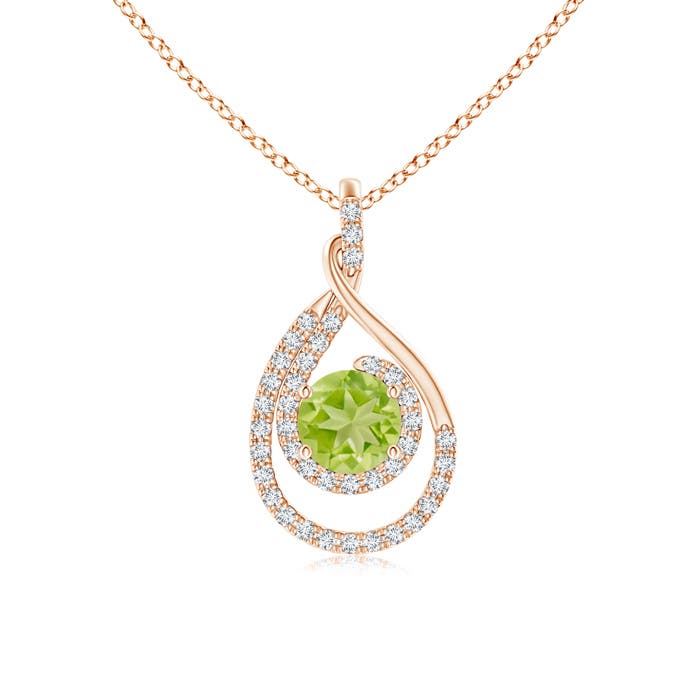 AA - Peridot / 1.27 CT / 14 KT Rose Gold