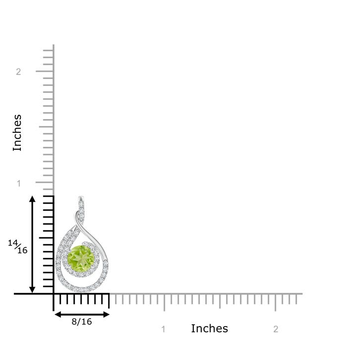 AA - Peridot / 1.27 CT / 14 KT White Gold