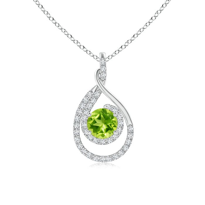 AAA - Peridot / 1.27 CT / 14 KT White Gold