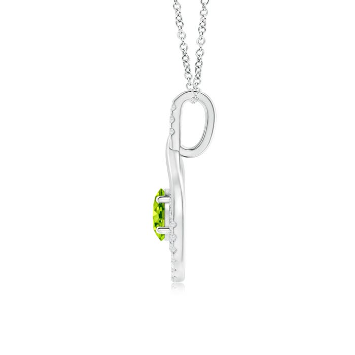 AAA - Peridot / 1.27 CT / 14 KT White Gold