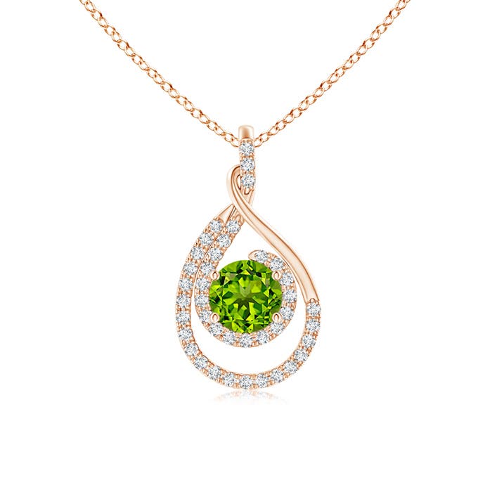 AAAA - Peridot / 1.27 CT / 14 KT Rose Gold