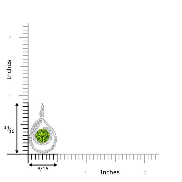 AAAA - Peridot / 1.27 CT / 14 KT White Gold