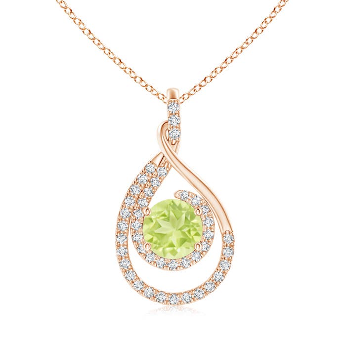 A - Peridot / 1.83 CT / 14 KT Rose Gold