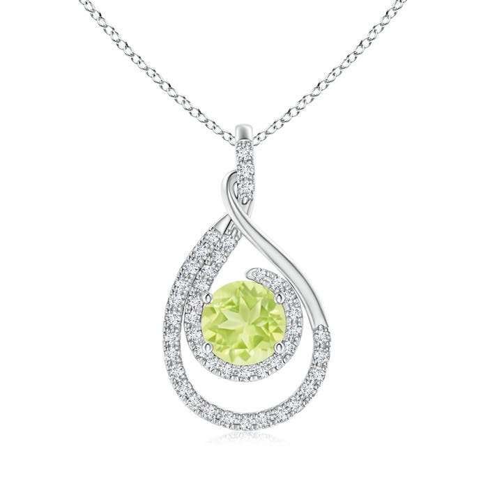 A - Peridot / 1.83 CT / 14 KT White Gold