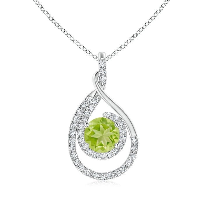 AA - Peridot / 1.83 CT / 14 KT White Gold