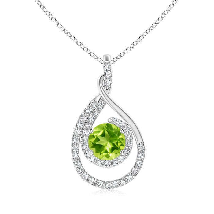 AAA - Peridot / 1.83 CT / 14 KT White Gold