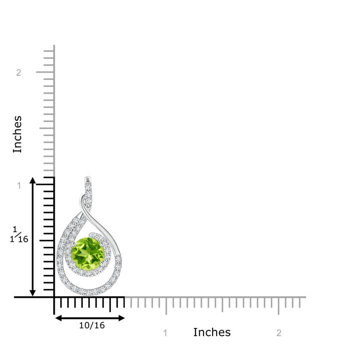 AAA - Peridot / 1.83 CT / 14 KT White Gold