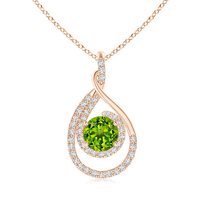 AAAA - Peridot / 1.83 CT / 14 KT Rose Gold