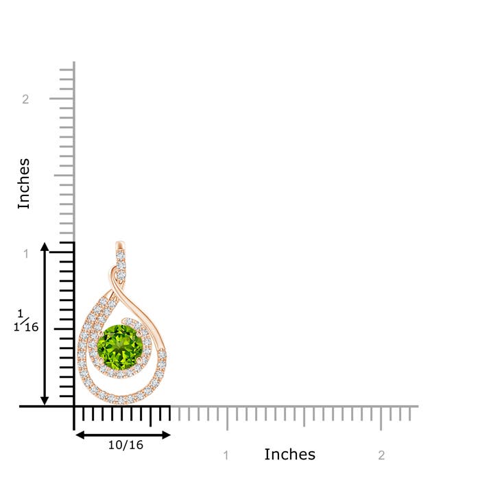 AAAA - Peridot / 1.83 CT / 14 KT Rose Gold