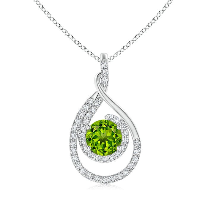 AAAA - Peridot / 1.83 CT / 14 KT White Gold